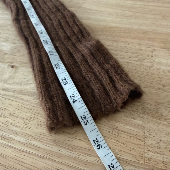 Free People Brown Mohair Open Front Cropped Cardigan Sweater L - Picture 11 of 11